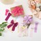 Pretty Jolly Pink Purple Chiffon Ribbon for Gift Wrapping 4 Rolls 2 Inch x 5Yd Silk Ribbons Handmade Fringe Fabric Ribbon for Flower Bouquet,Wedding Invitations,DIY Crafts and Hair Bows